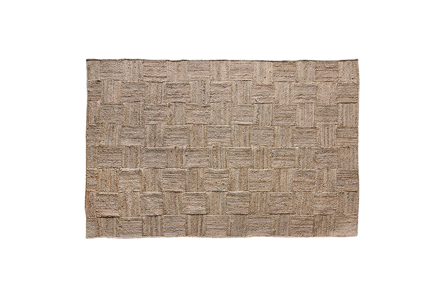 Patched Jute rug - natural (180x280cm)