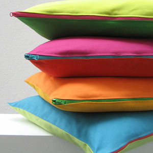 Colour cushion cover - kiwi &amp; splash (50x50cm)Colour cushion cover - mango &amp; orange (50x50cm)Colour cushion cover - wiese &amp; limette (50x50cm)